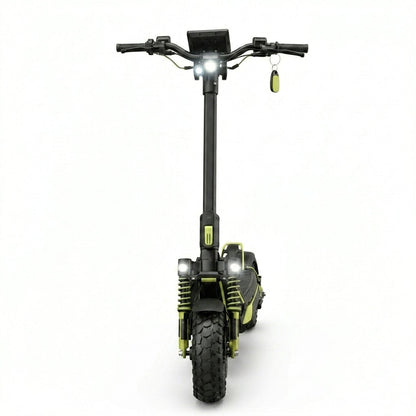VORTEX Z10 2x2 Trotinete elétrica conectada via aplicação. Conta com uma potência combinada de 4000 W, dupla suspensão e autonomia até 65 km; está em conformidade com as regras de trânsito de Portugal