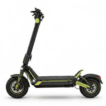 VORTEX Z10 2x2 Trotinete elétrica conectada via aplicação. Conta com uma potência combinada de 4000 W, dupla suspensão e autonomia até 65 km; está em conformidade com as regras de trânsito de Portugal