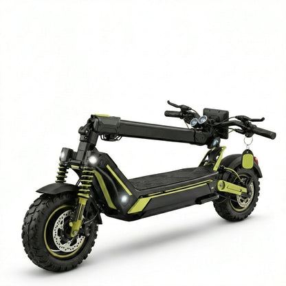 VORTEX Z10 2x2 Trotinete elétrica conectada via aplicação. Conta com uma potência combinada de 4000 W, dupla suspensão e autonomia até 65 km; está em conformidade com as regras de trânsito de Portugal