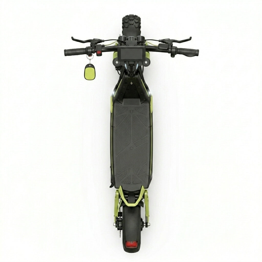 VORTEX Z10 2x2 Trotinete elétrica conectada via aplicação. Conta com uma potência combinada de 4000 W, dupla suspensão e autonomia até 65 km; está em conformidade com as regras de trânsito de Portugal