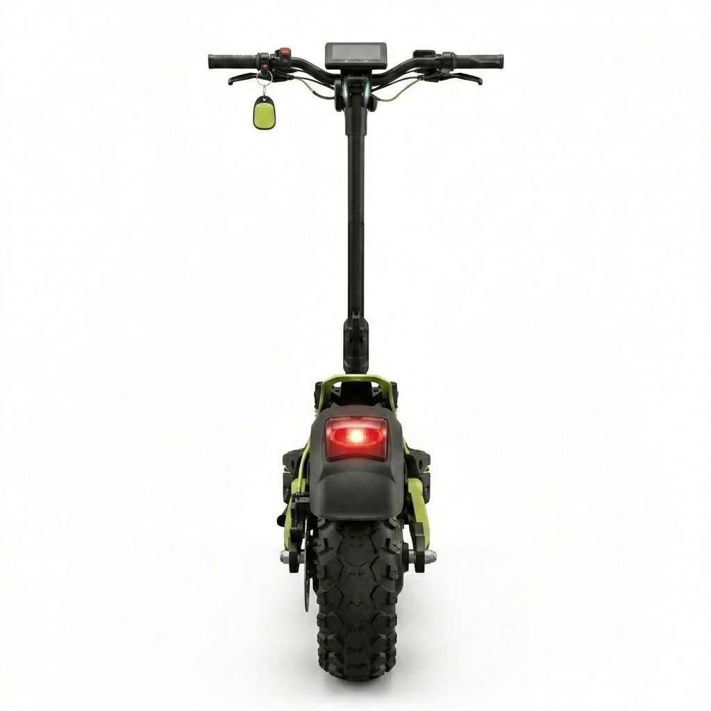 VORTEX Z10 2x2 Trotinete elétrica conectada via aplicação. Conta com uma potência combinada de 4000 W, dupla suspensão e autonomia até 65 km; está em conformidade com as regras de trânsito de Portugal