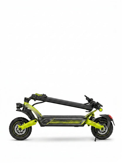 VORTEX X9 2x2 Trotinete elétrica conectada via aplicação. Conta com uma potência combinada de 1600 W, dupla suspensão e autonomia até 55 km; está em conformidade com as normas de trânsito de Portugal