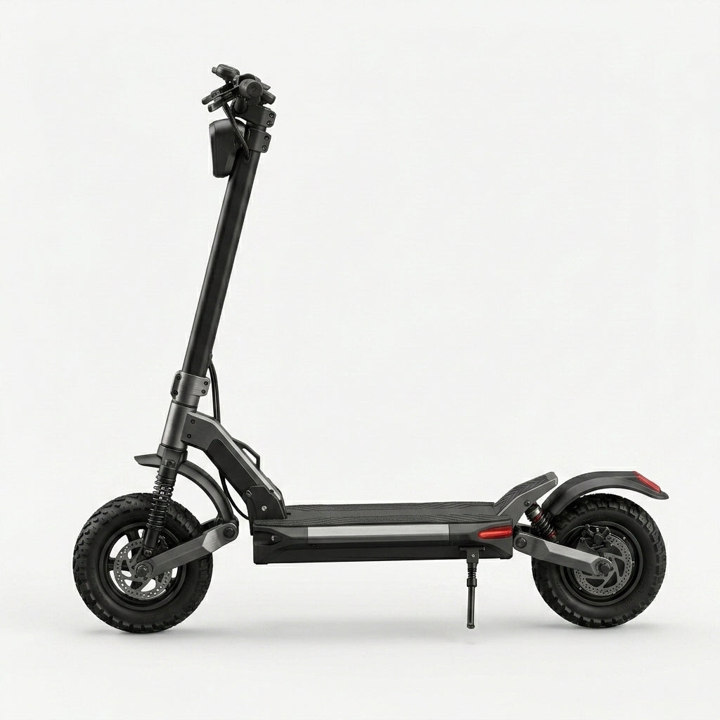 VORTEX Y8 2x2 Trotinete elétrica conectada via aplicação. Conta com uma potência combinada de 1000 W, dupla suspensão e autonomia até 25 km; está em conformidade com as regras de trânsito de Portugal